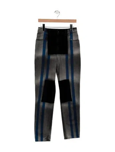 Pre-owned Eckhaus Latta Mid-rise Straight Leg Jeans In Gray