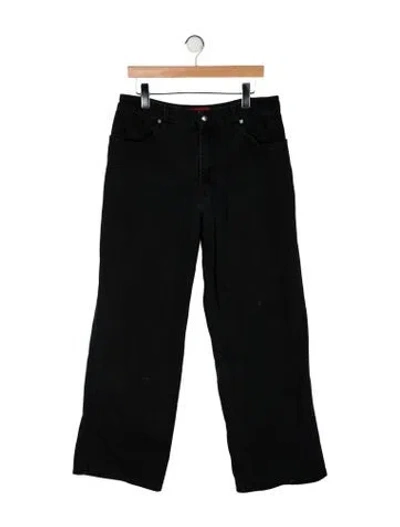 Pre-owned Eckhaus Latta Mid-rise Wide Leg Jeans In Black