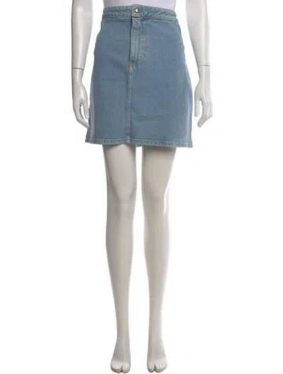 Pre-owned Eckhaus Latta Mini Skirt In Blue