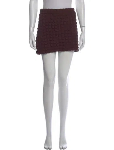 Pre-owned Eckhaus Latta Mini Skirt In Brown