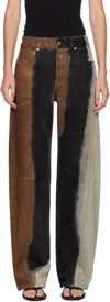 Eckhaus Latta Multicolor Bend Jeans In Gold