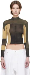 Eckhaus Latta Multicolor Lapped Baby Top In Redacted