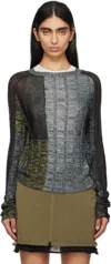 Eckhaus Latta Multicolor Symphony Sweater In Cavern