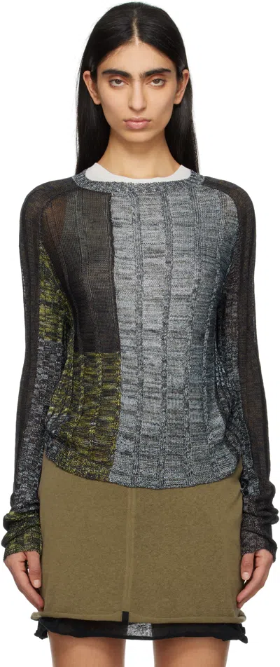 Eckhaus Latta Multicolor Symphony Sweater In Cavern