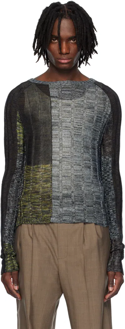 Eckhaus Latta Multicolor Symphony Sweater In Cavern