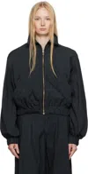 Eckhaus Latta Navy Flight Bomber Jacket In Anthracite
