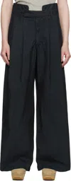 Eckhaus Latta Navy Flight Trousers In Anthracite