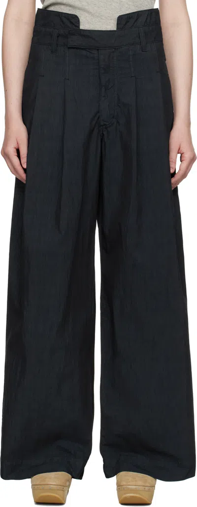 Eckhaus Latta Navy Flight Trousers In Anthracite
