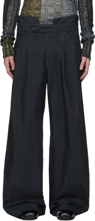 Eckhaus Latta Navy Flight Trousers In Anthracite