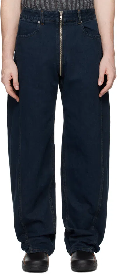 Eckhaus Latta Navy Goodtime Jeans In Ebony