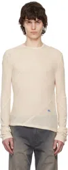 Eckhaus Latta Off-white Spiral Long Sleeve T-shirt In Oat