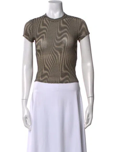 Pre-owned Eckhaus Latta Patterned Crew Neck Top W/ Tags In Blue
