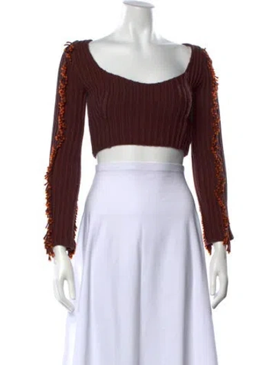 Pre-owned Eckhaus Latta Patterned Scoop Neck Sweater In Multicolor