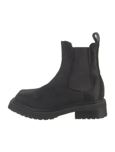 Pre-owned Eckhaus Latta Ponyhair Chelsea Boots In Black