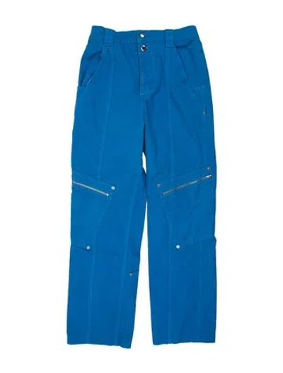Pre-owned Eckhaus Latta Printed Cargo Pants In Blue