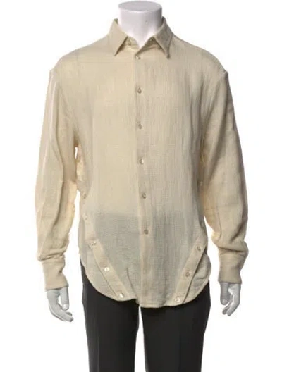 Pre-owned Eckhaus Latta Printed Long Sleeve Shirt In Neutral