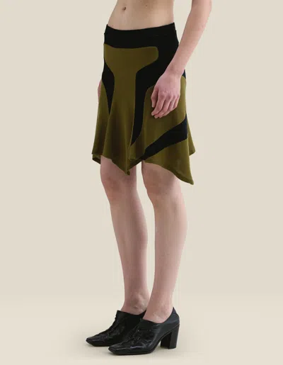 Eckhaus Latta Puzzle Skirt In Green