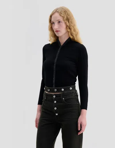 Eckhaus Latta Racer Cardigan In Black