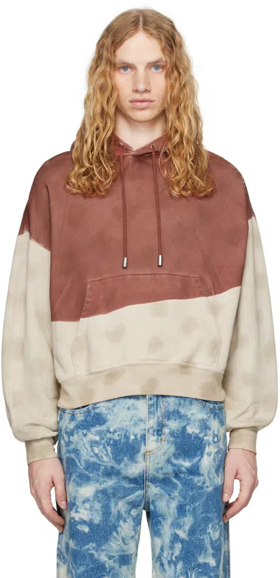 Eckhaus Latta Red & Beige Mars Hoodie