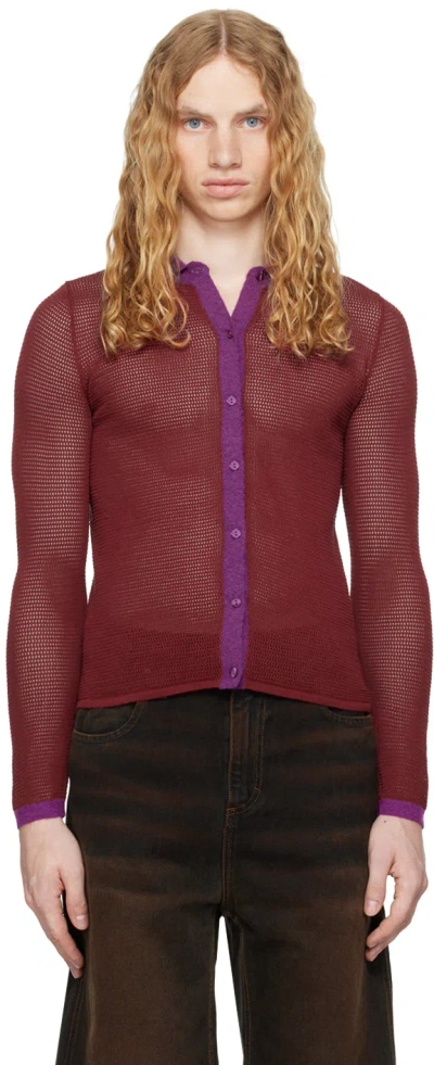 Eckhaus Latta Red & Purple Twyla Shirt In Orchid