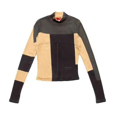 Pre-owned Eckhaus Latta Redacted Lapped Baby Turtleneck 'brown' | Men's Size Xxs