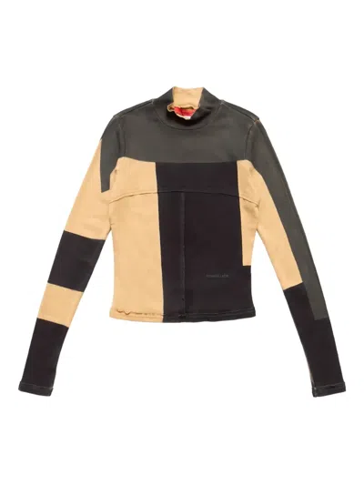 ECKHAUS LATTA REDACTED LAPPED BABY TURTLENECK TOP