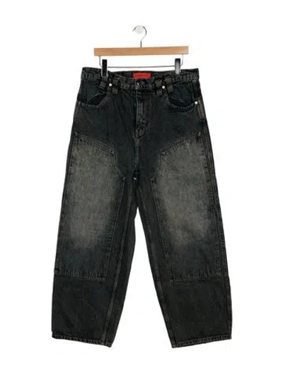 Pre-owned Eckhaus Latta Relaxed Fit Jeans In Black