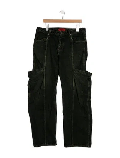 Pre-owned Eckhaus Latta Relaxed Fit Jeans In Black