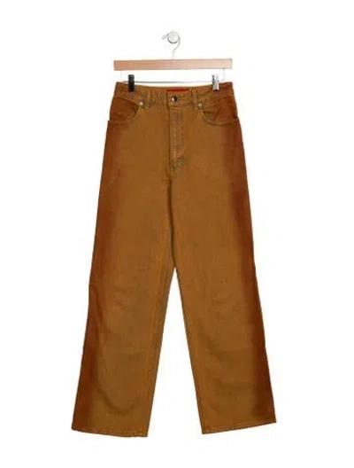 Pre-owned Eckhaus Latta Relaxed Fit Jeans In Brown