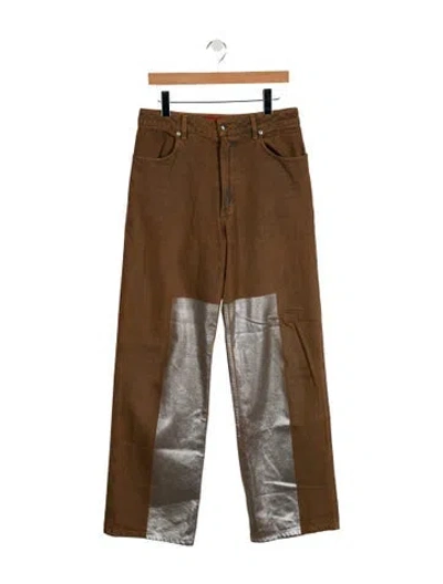 Pre-owned Eckhaus Latta Relaxed Fit Jeans In Brown