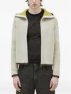 Eckhaus Latta Gender Inclusive Huddle Merino Wool Zip Cardigan In Neutral