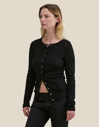 Eckhaus Latta Scrunch Cardigan In Black