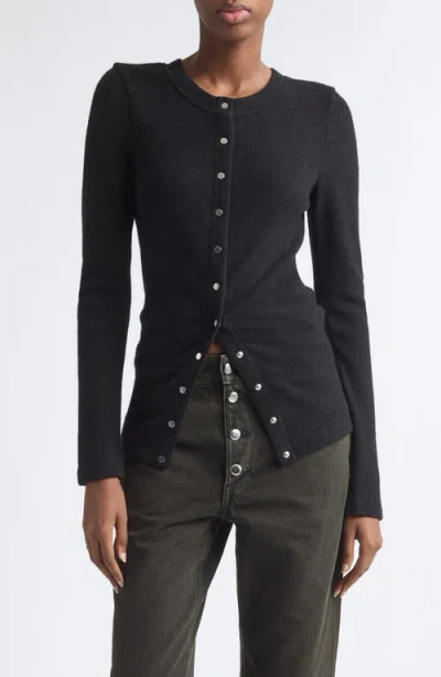 Eckhaus Latta Scrunch Cardigan In Black