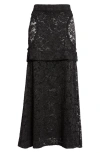 Eckhaus Latta Black Seraph Midi Skirt In Shadow