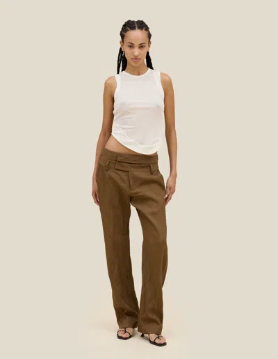 Eckhaus Latta Shadow Trouser In Brown