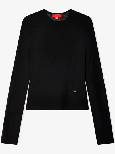 Eckhaus Latta Spiral Long-sleeve Shirt In Black