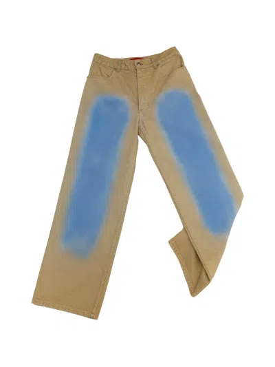 Eckhaus Latta Spray-effect Jeans In Brown
