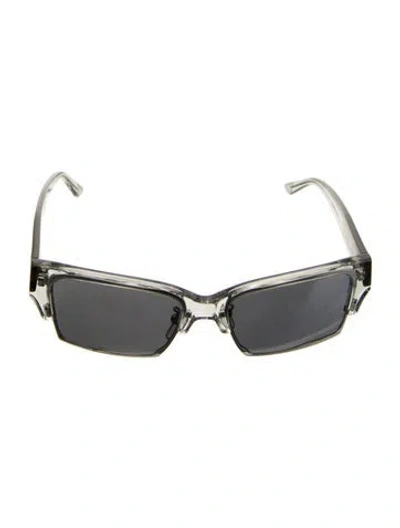 Pre-owned Eckhaus Latta Square Mirrored Sunglasses In Clear