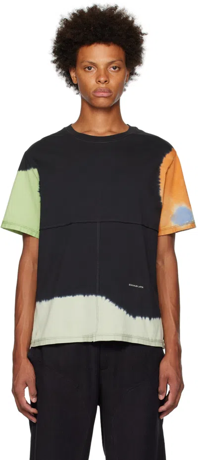 Eckhaus Latta Ssense Exclusive Black T-shirt In Atmosphere
