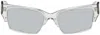 Eckhaus Latta Ssense Exclusive Gray 'the Club' Sunglasses In Steel Chrome Mirror