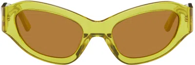 Eckhaus Latta Ssense Exclusive Yellow 'the Bug' Sunglasses