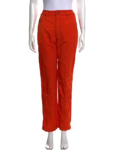 Pre-owned Eckhaus Latta Straight Leg Pants In Orange