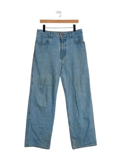 Pre-owned Eckhaus Latta Straight-leg Jeans In Blue