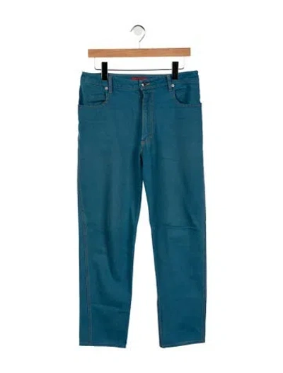 Pre-owned Eckhaus Latta Straight-leg Jeans In Blue