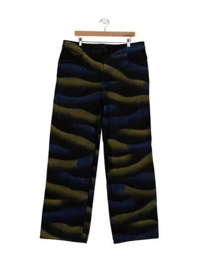 Pre-owned Eckhaus Latta Straight-leg Jeans In Blue