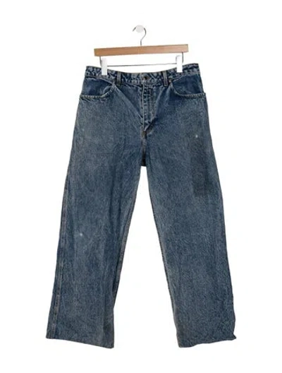 Pre-owned Eckhaus Latta Straight-leg Jeans In Blue