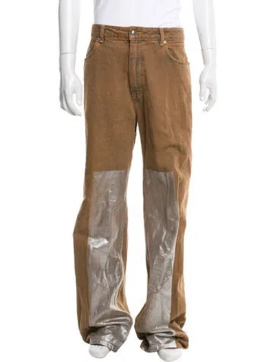 Pre-owned Eckhaus Latta Straight-leg Jeans In Brown