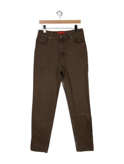 Pre-owned Eckhaus Latta Straight-leg Jeans In Brown