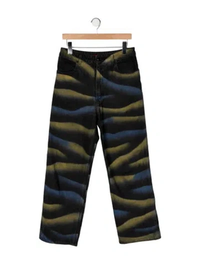Pre-owned Eckhaus Latta Straight-leg Jeans In Green
