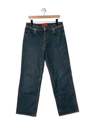 Pre-owned Eckhaus Latta Straight-leg Jeans In Green
